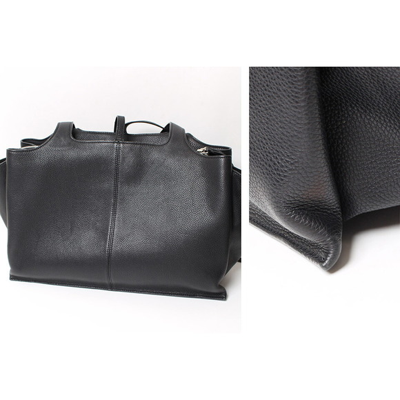 Celine Trifold Shoulder Bag Leather Black - Picture 5 of 6